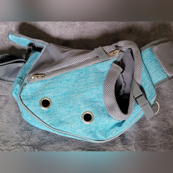 PetAmi Tiffany Blue and Gray Pet Dog Cat Sling Carrier NWOT Sz Small Up To 5lbs - Picture 13 of 14